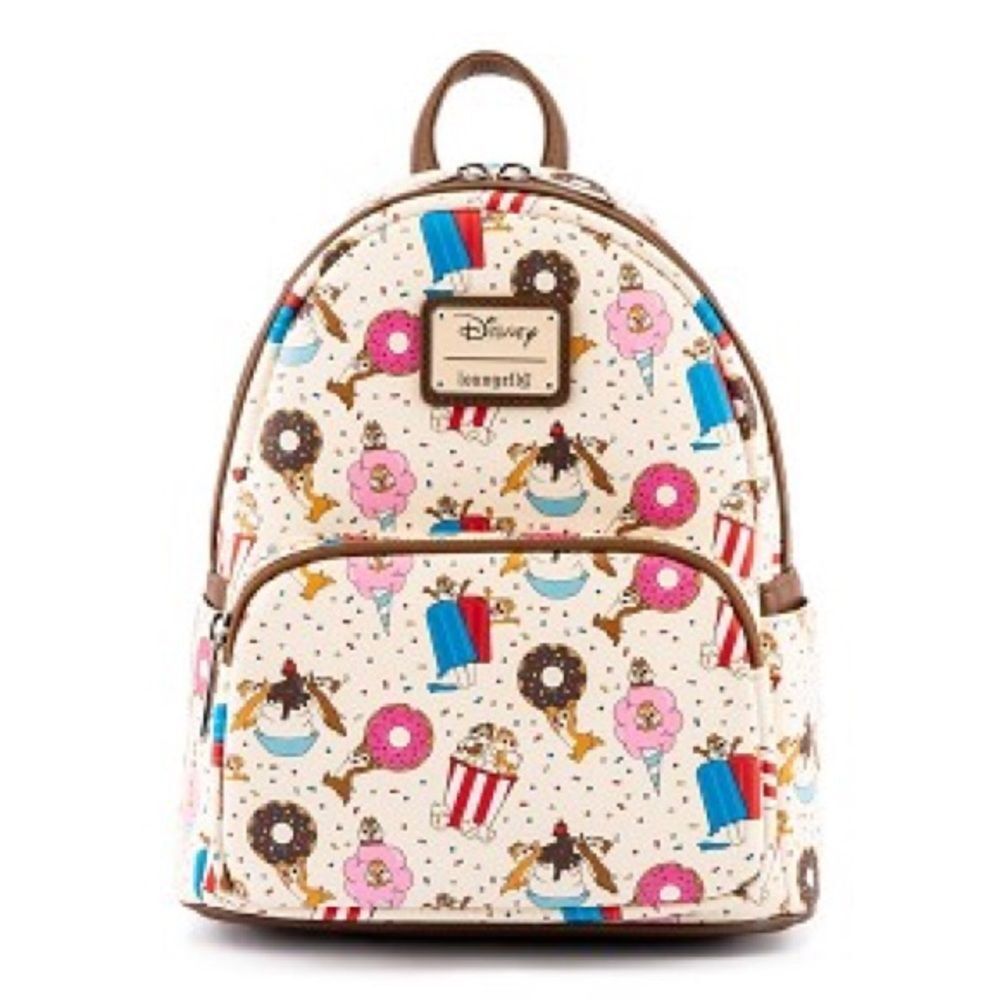 Loungefly Disney Bag Backpack Chip and Dale Snackies All Over Print